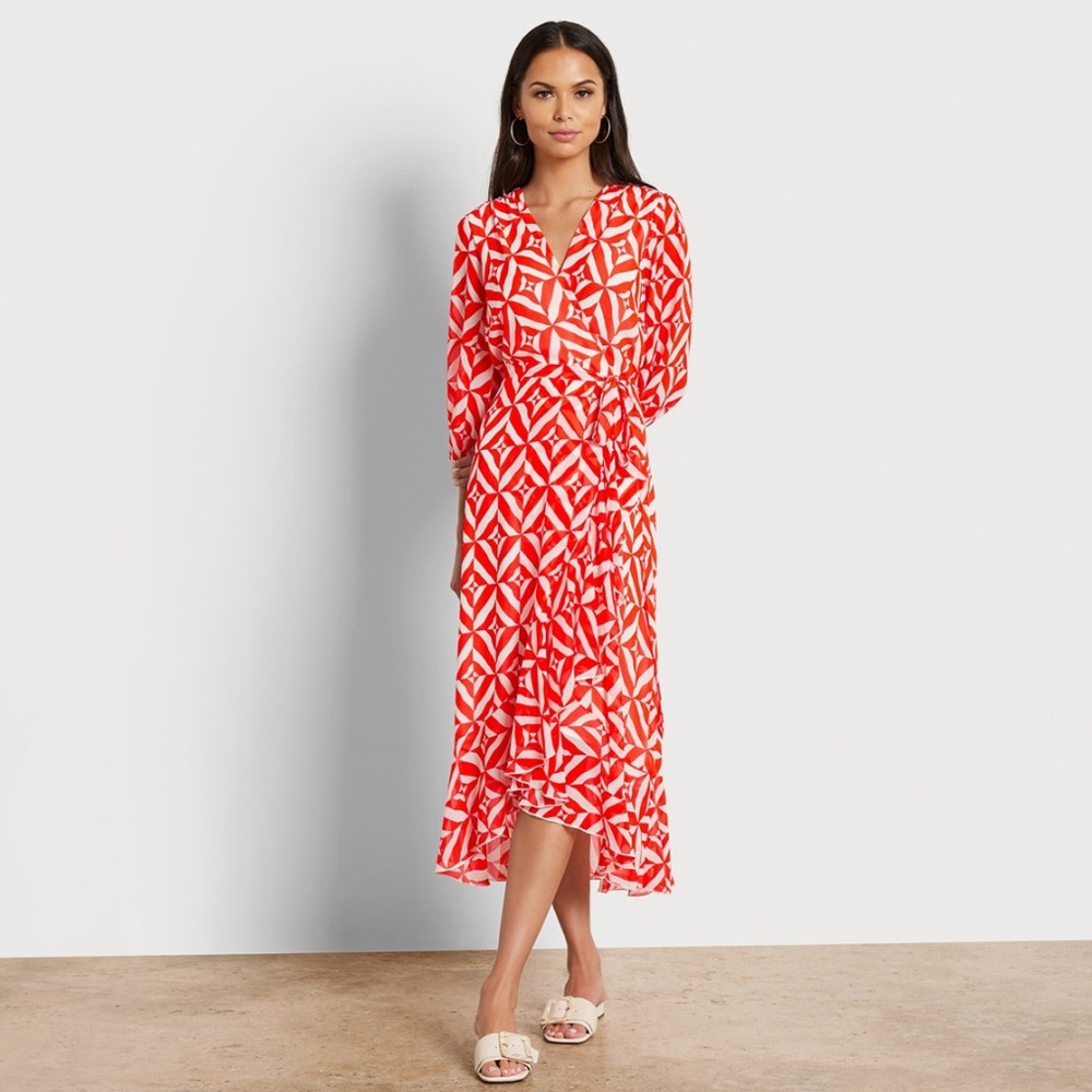 NWT Sam Edelman Geometric Wrap Dress